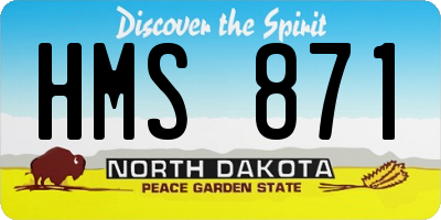 ND license plate HMS871