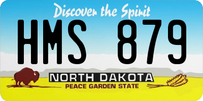 ND license plate HMS879