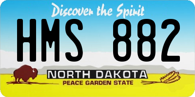 ND license plate HMS882
