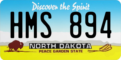 ND license plate HMS894