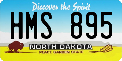 ND license plate HMS895