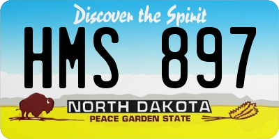 ND license plate HMS897