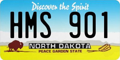 ND license plate HMS901