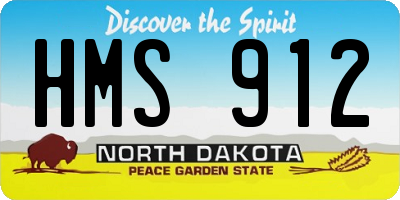 ND license plate HMS912