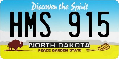 ND license plate HMS915