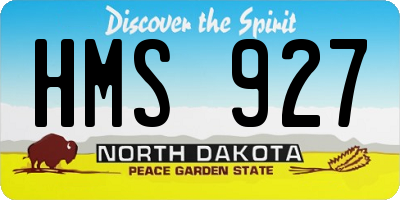 ND license plate HMS927
