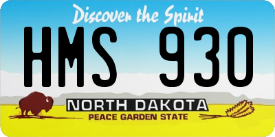 ND license plate HMS930