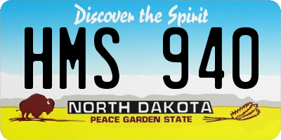 ND license plate HMS940