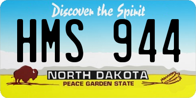ND license plate HMS944