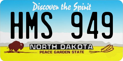 ND license plate HMS949