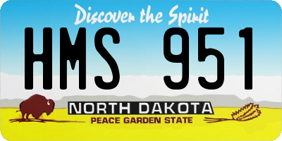 ND license plate HMS951