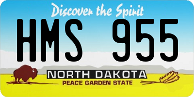 ND license plate HMS955