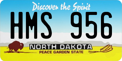 ND license plate HMS956