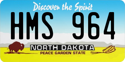 ND license plate HMS964