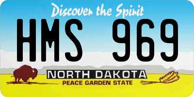ND license plate HMS969