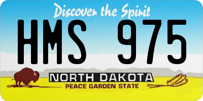 ND license plate HMS975