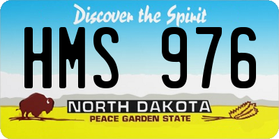 ND license plate HMS976