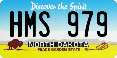 ND license plate HMS979