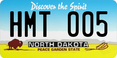 ND license plate HMT005
