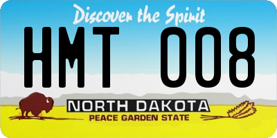 ND license plate HMT008