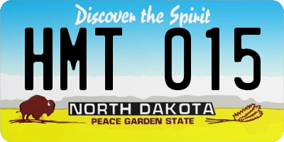 ND license plate HMT015