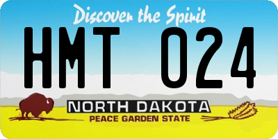 ND license plate HMT024