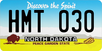 ND license plate HMT030