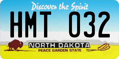 ND license plate HMT032