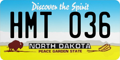 ND license plate HMT036