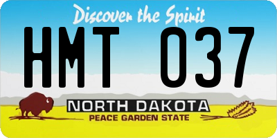 ND license plate HMT037