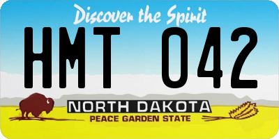 ND license plate HMT042