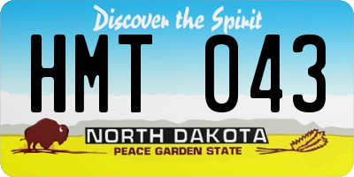 ND license plate HMT043