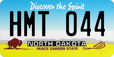 ND license plate HMT044