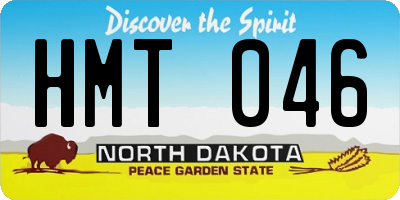 ND license plate HMT046