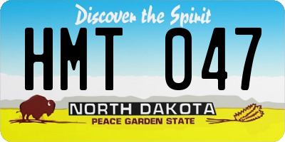 ND license plate HMT047