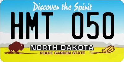 ND license plate HMT050