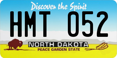 ND license plate HMT052