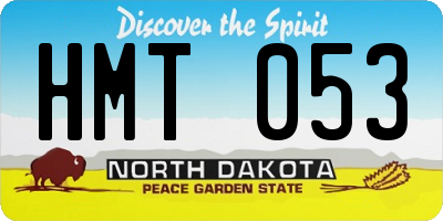 ND license plate HMT053