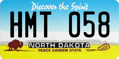 ND license plate HMT058