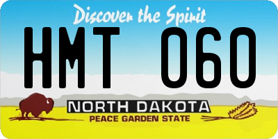 ND license plate HMT060