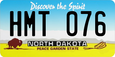 ND license plate HMT076