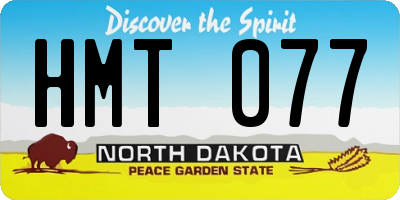 ND license plate HMT077