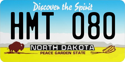 ND license plate HMT080