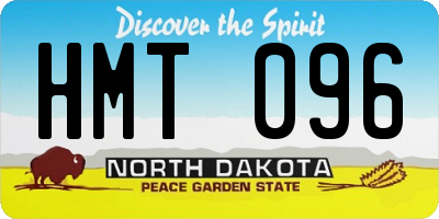 ND license plate HMT096