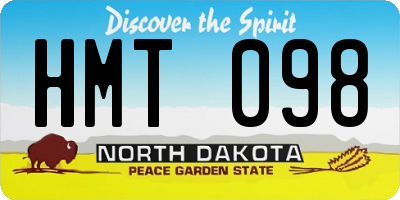 ND license plate HMT098