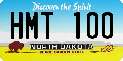 ND license plate HMT100