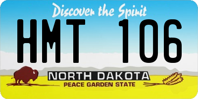 ND license plate HMT106