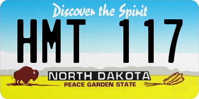 ND license plate HMT117