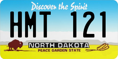 ND license plate HMT121