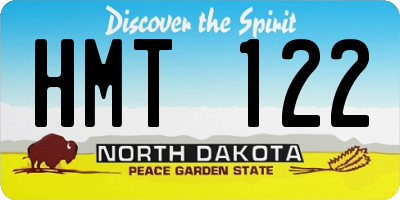 ND license plate HMT122